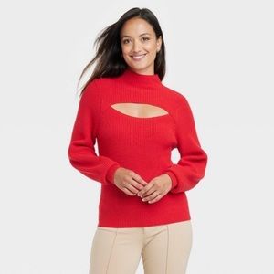 A New Day (Target) - Women's Mock Neck Cut Out Sweater Size: XL